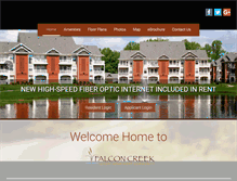 Tablet Screenshot of falconcreekapartments.com